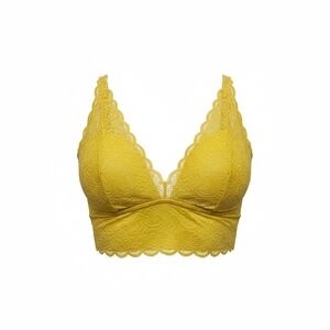 Yellow Lace Crop Top